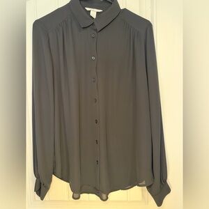 H&M Classic Black Button Down Shirt